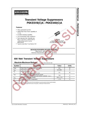 P6KE8V2CA datasheet  